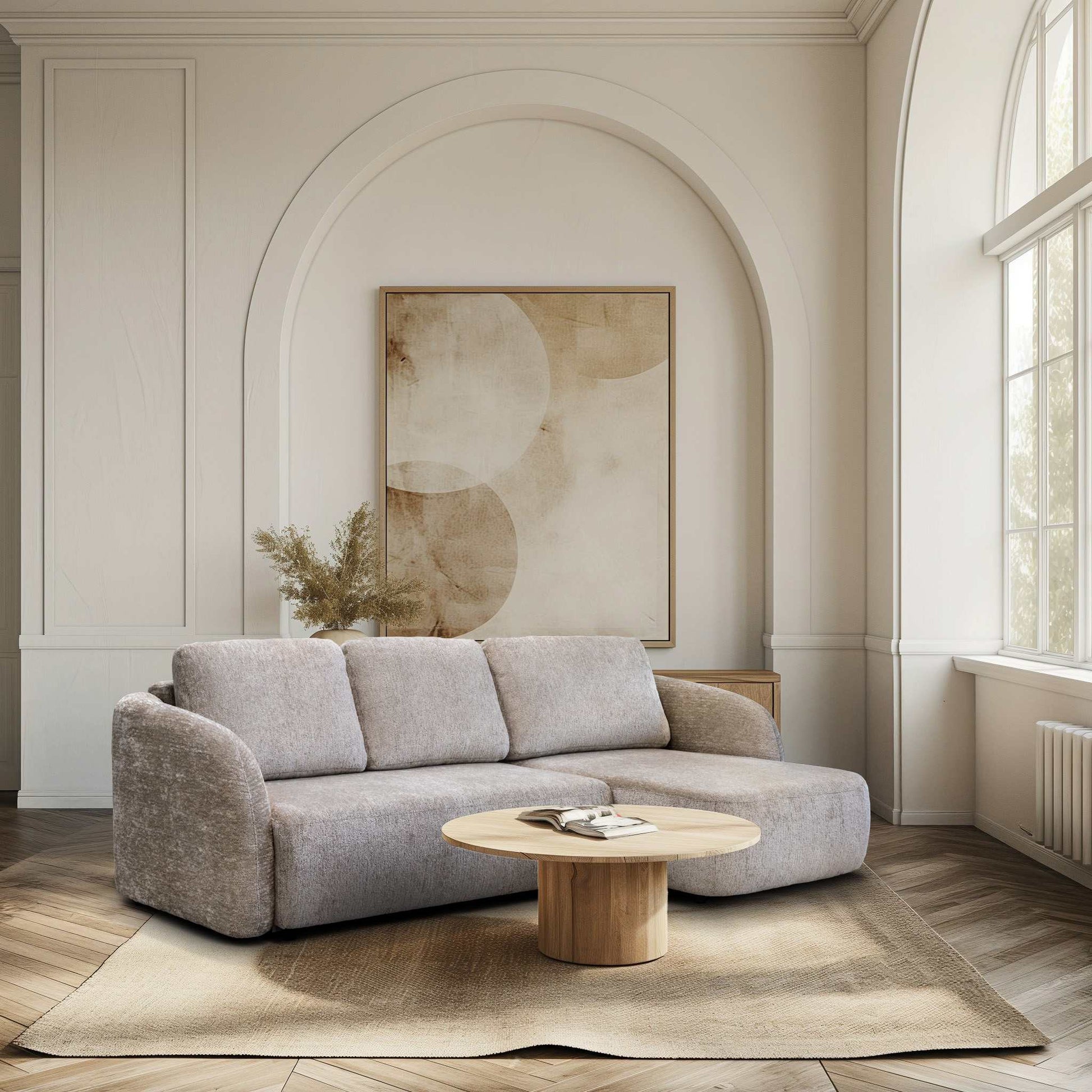 SOFA NAROŻNA Z FUNKCJĄ SPANIA SANNA OD MAXLIVING