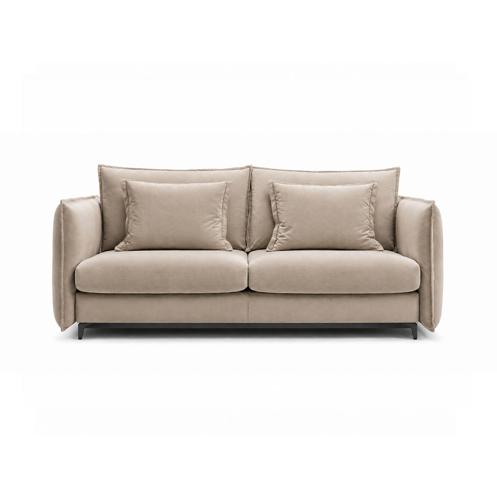 SOFA Z FUNKCJĄ SPANIA CARMEN W TKANINIE PIANO 04 W KOLORZE BEŻOWYM OD BEFAME