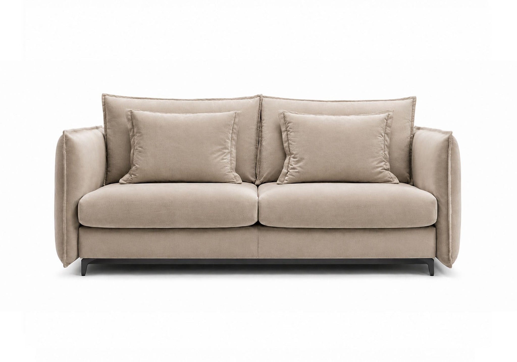 SOFA Z FUNKCJĄ SPANIA CARMEN W TKANINIE PIANO 04 W KOLORZE BEŻOWYM OD BEFAME