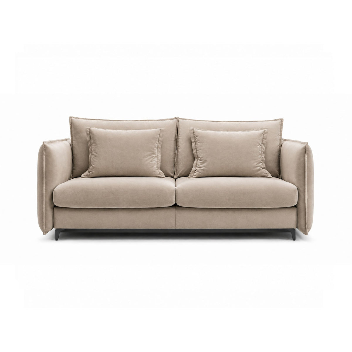 SOFA Z FUNKCJĄ SPANIA CARMEN W TKANINIE PIANO 04 W KOLORZE BEŻOWYM OD BEFAME