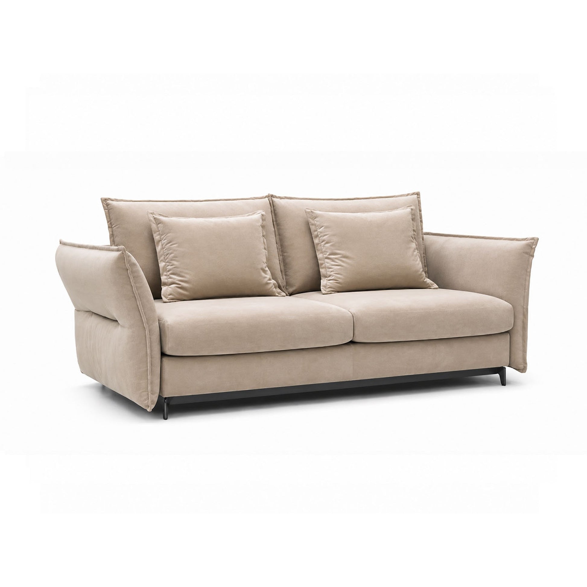 SOFA Z FUNKCJĄ SPANIA CARMEN W TKANINIE PIANO 04 W KOLORZE BEŻOWYM OD BEFAME