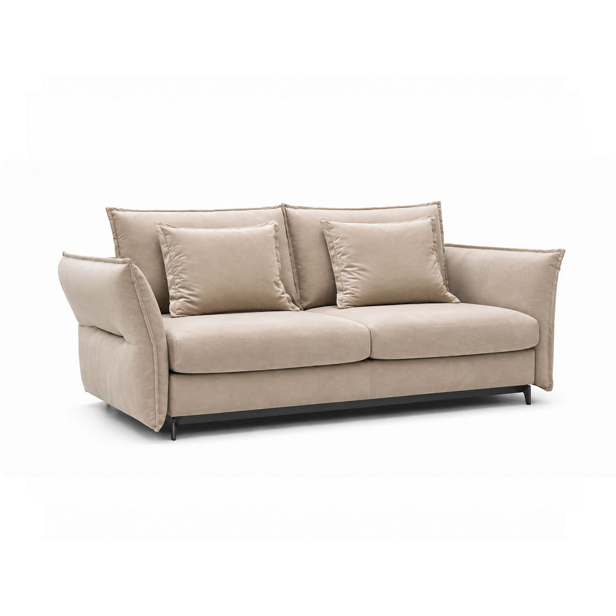 SOFA Z FUNKCJĄ SPANIA CARMEN W TKANINIE PIANO 04 W KOLORZE BEŻOWYM OD BEFAME