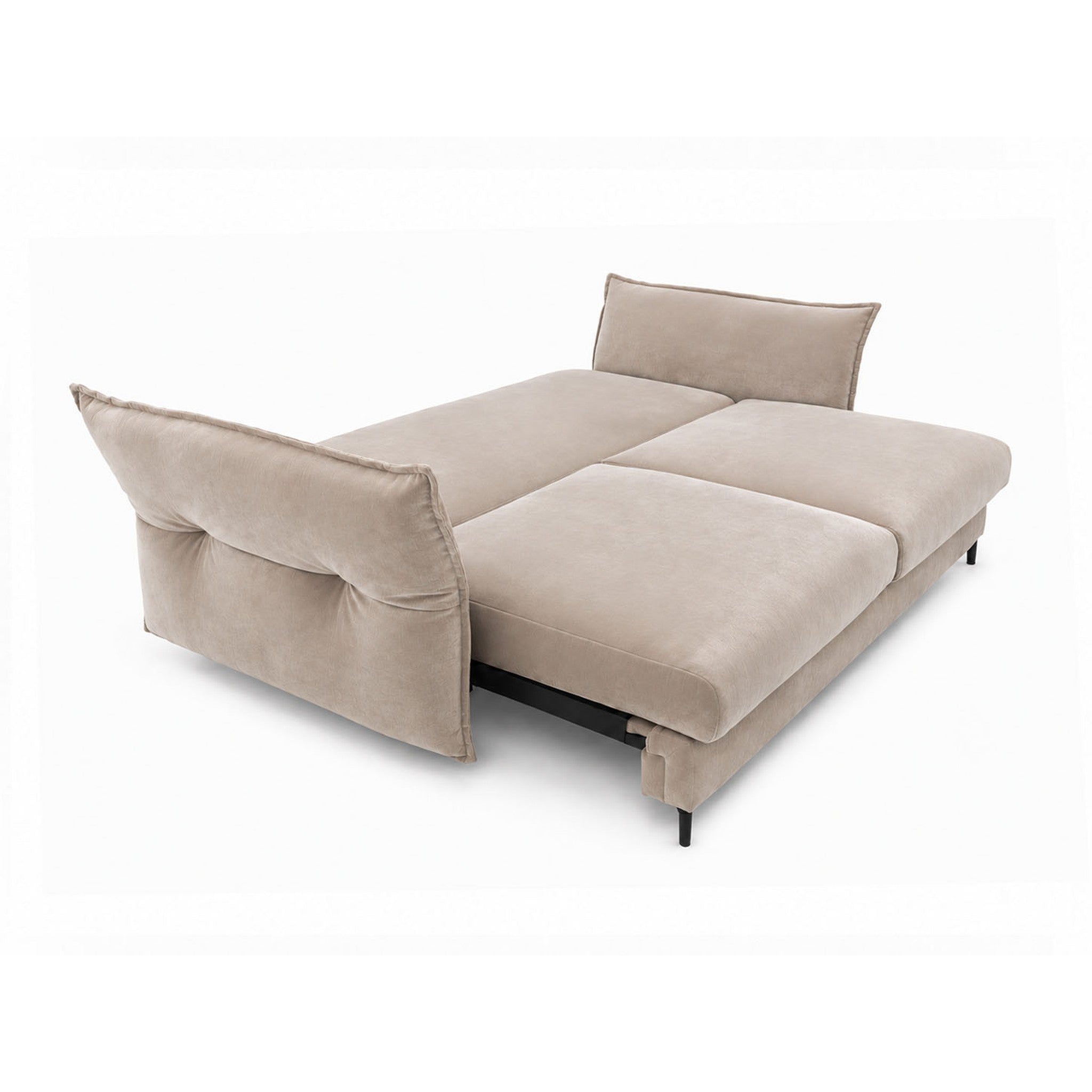 SOFA Z FUNKCJĄ SPANIA CARMEN W TKANINIE PIANO 04 W KOLORZE BEŻOWYM OD BEFAME