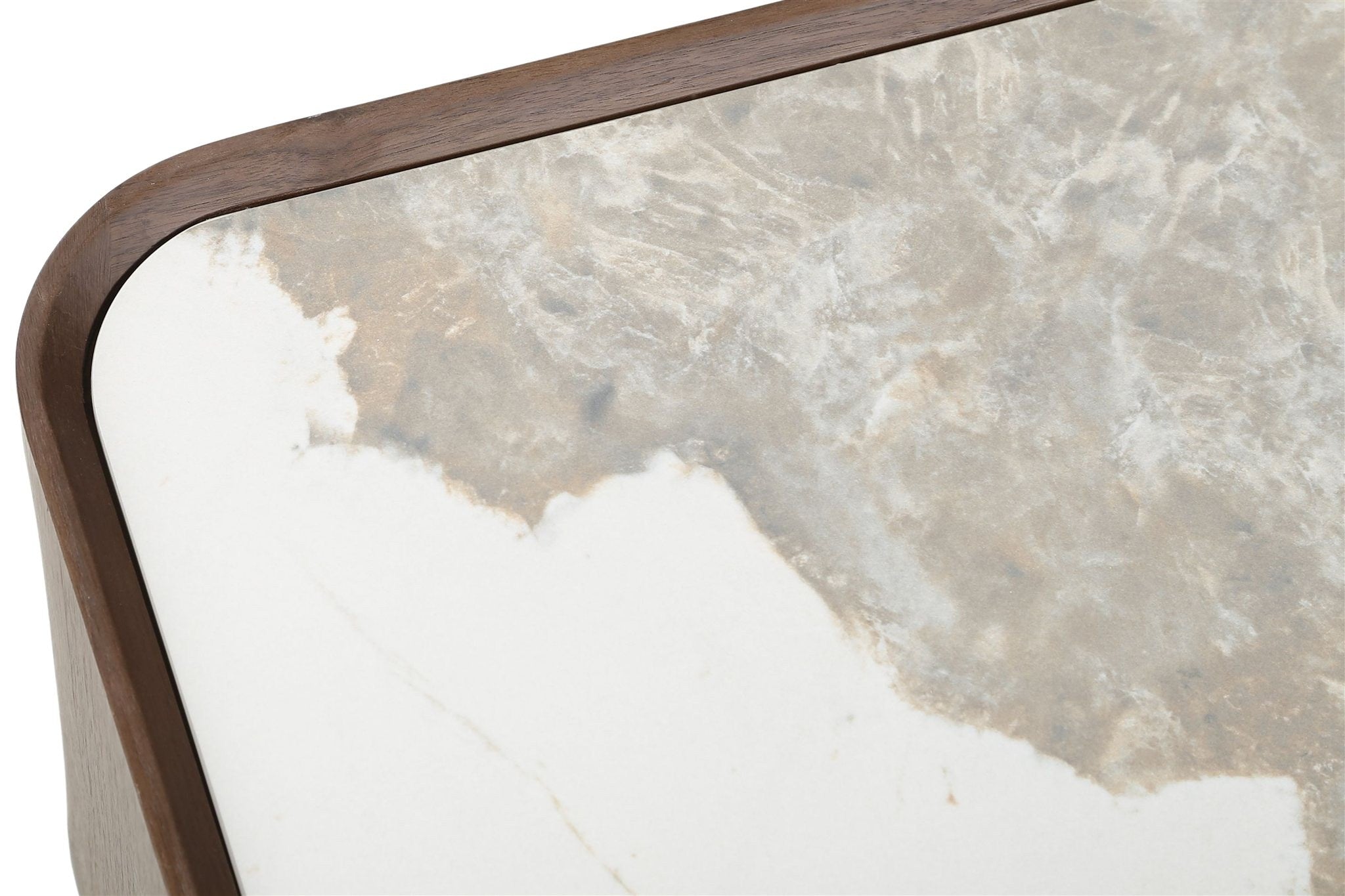 SZAFKA RTV FORNIROWANA SOREN Z CERAMICZNYM BLATEM OD MAXLIVING