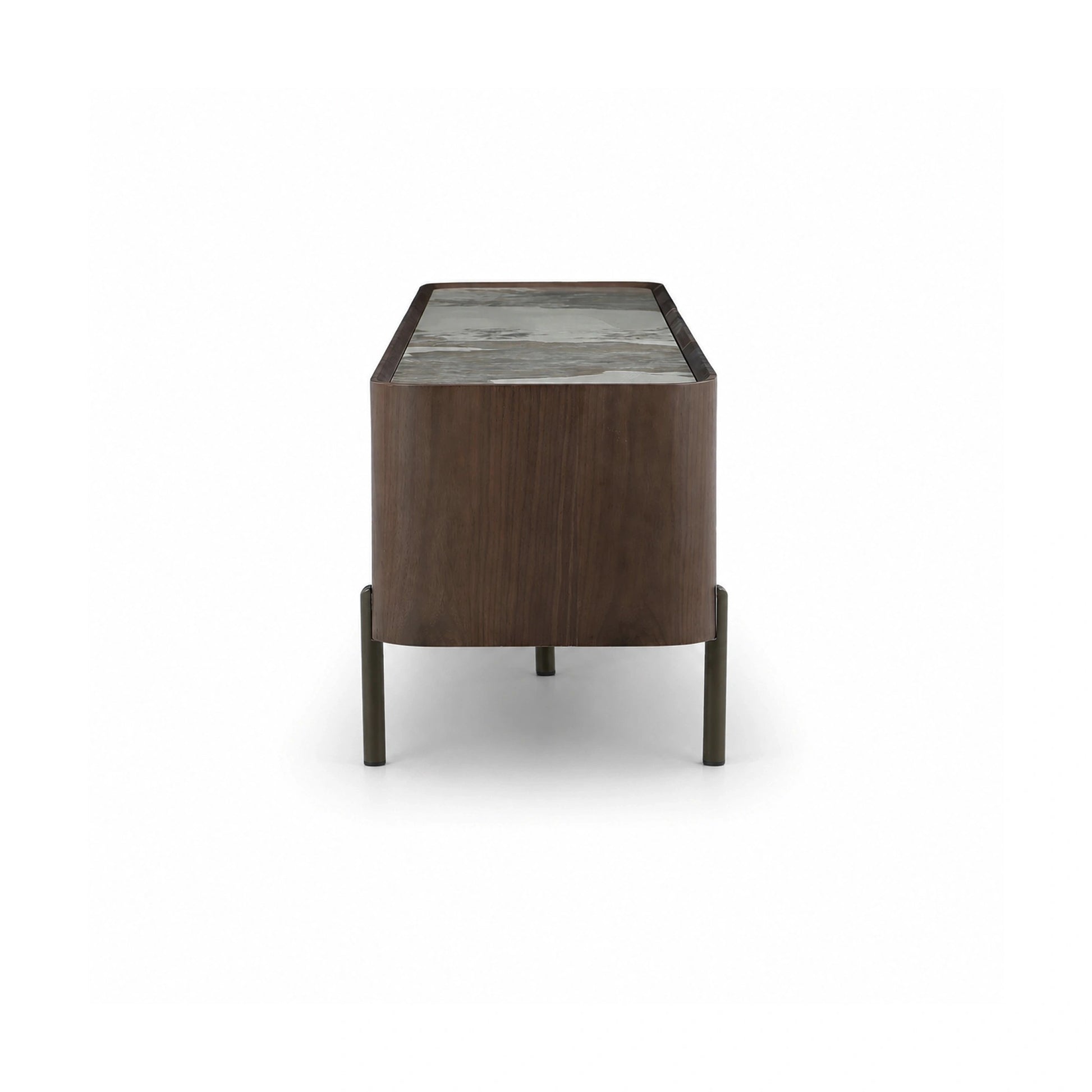 SZAFKA RTV SOREN FORNIR ORZECH NATURALNY Z BLATEM CERAMICZNYM PATAGONIA OD MAXLIVING
