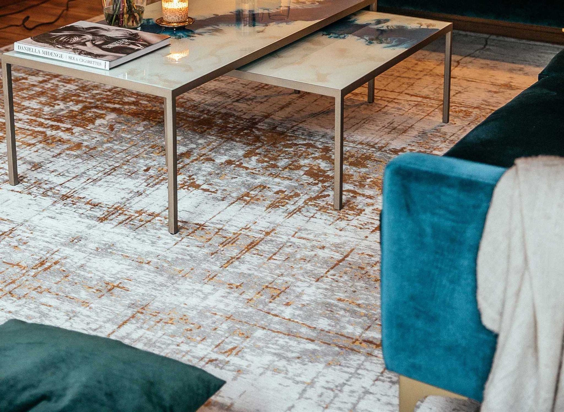 DYWAN OKRĄGŁY GRIFF COLUMBUS GOLD  x  cm od CARPETS & MORE