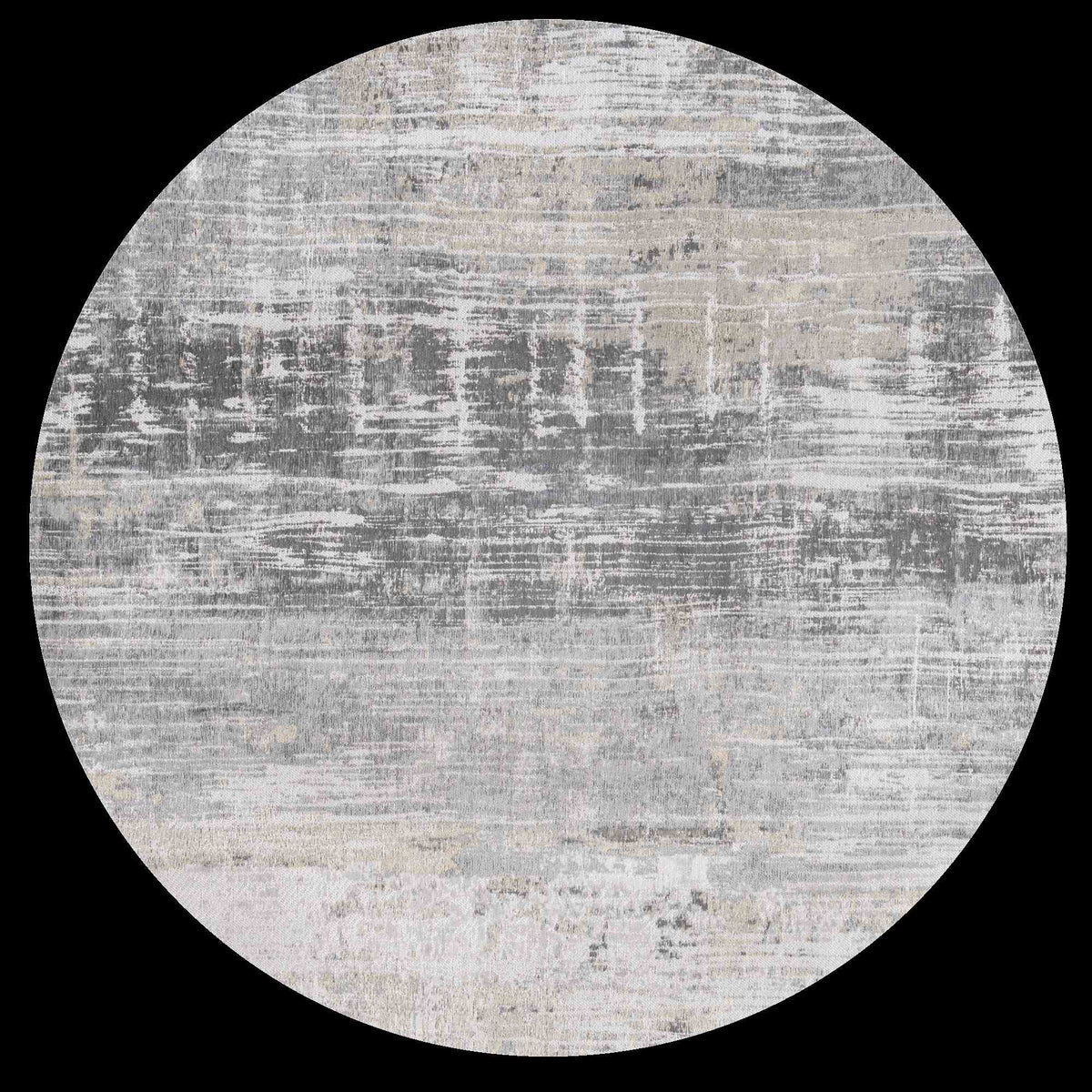 DYWAN OKRĄGŁY STREAKS CONEY GREY 240 x  CM OD CARPETS & MORE