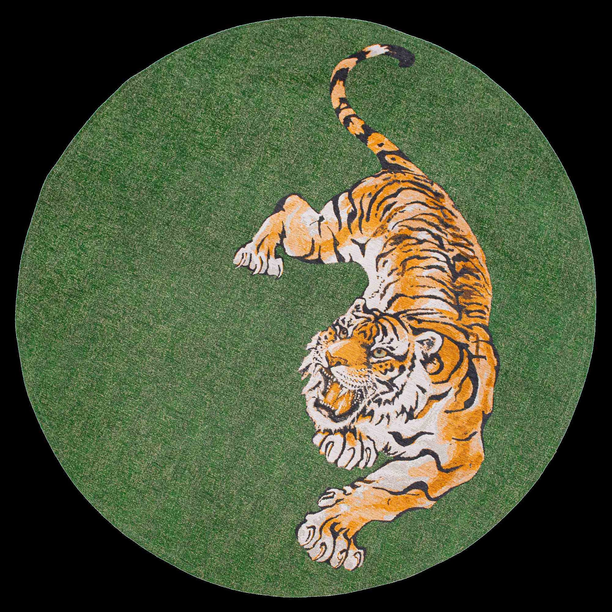 DYWAN OKRĄGŁY POP TIGER GREEN ON FIRE 240 x  CM OD CARPETS & MORE