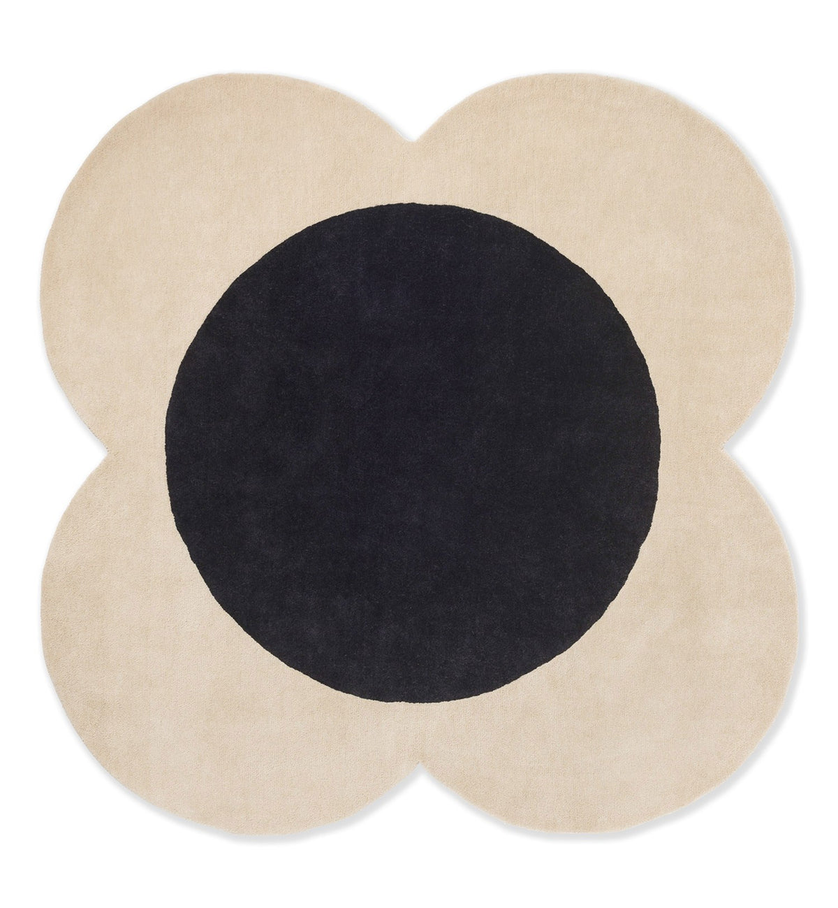 DYWAN OKRĄGŁY FLOWER SPOT ECRU/BLACK 150 X  CM OD CARPETS & MORE