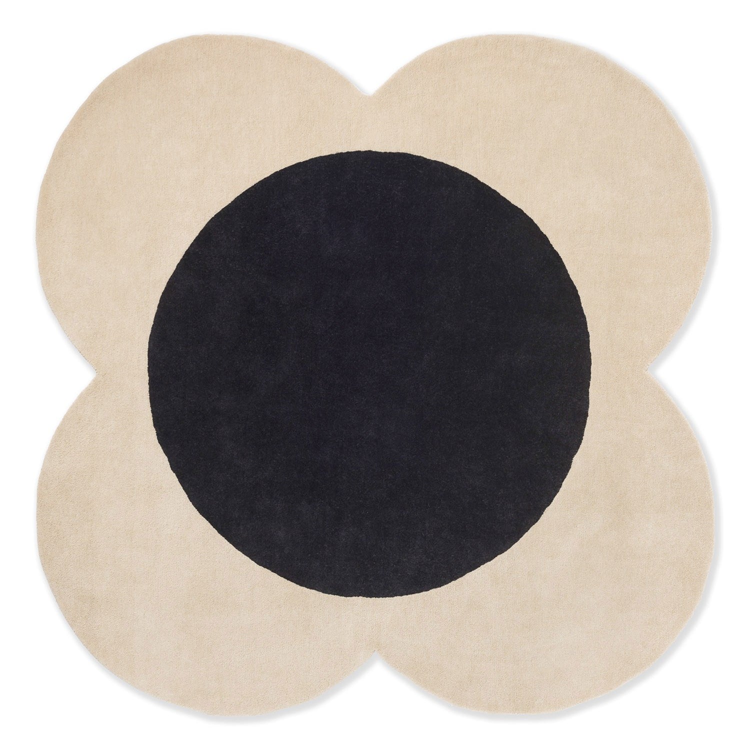 DYWAN OKRĄGŁY FLOWER SPOT ECRU/BLACK  x  cm od CARPETS & MORE
