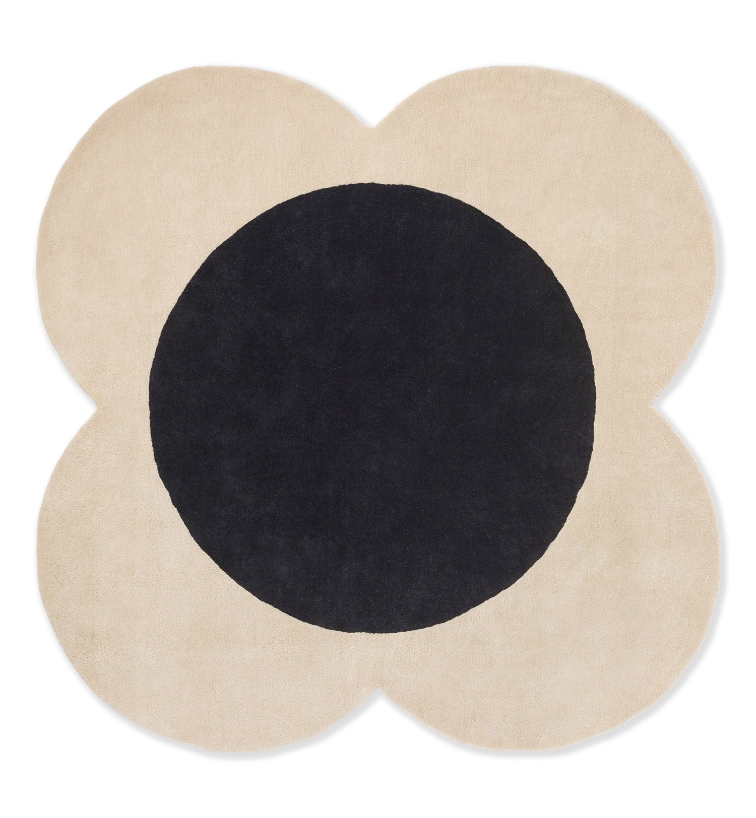 DYWAN OKRĄGŁY FLOWER SPOT ECRU/BLACK  x  cm od CARPETS & MORE