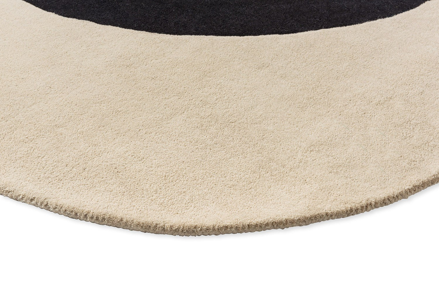 DYWAN OKRĄGŁY FLOWER SPOT ECRU/BLACK 200 X  CM OD CARPETS & MORE