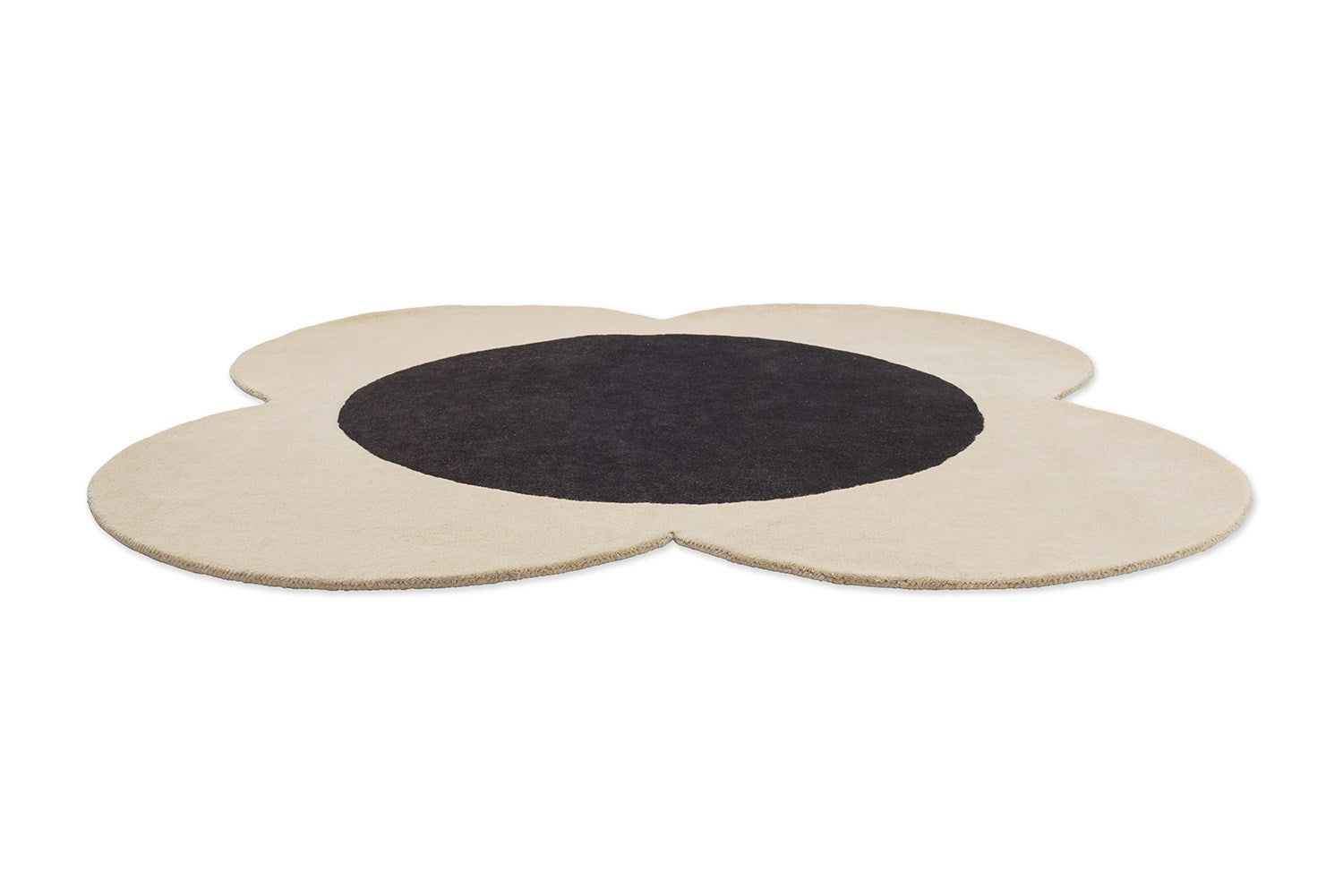 DYWAN OKRĄGŁY FLOWER SPOT ECRU/BLACK  x  cm od CARPETS & MORE