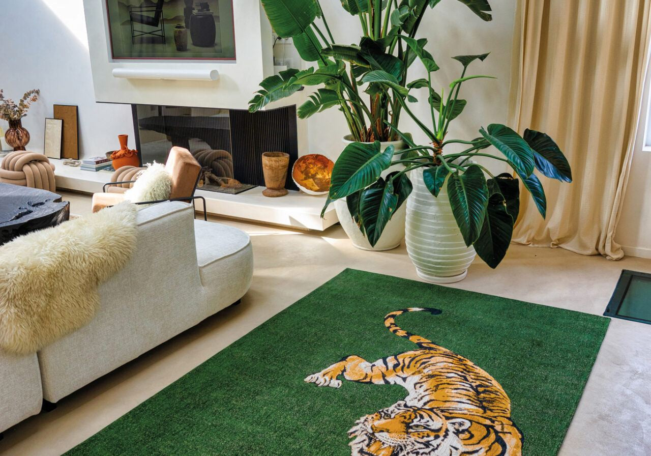DYWAN PROSTOKĄTNY POP TIGER GREEN ON FIRE 240 X  CM OD CARPETS & MORE