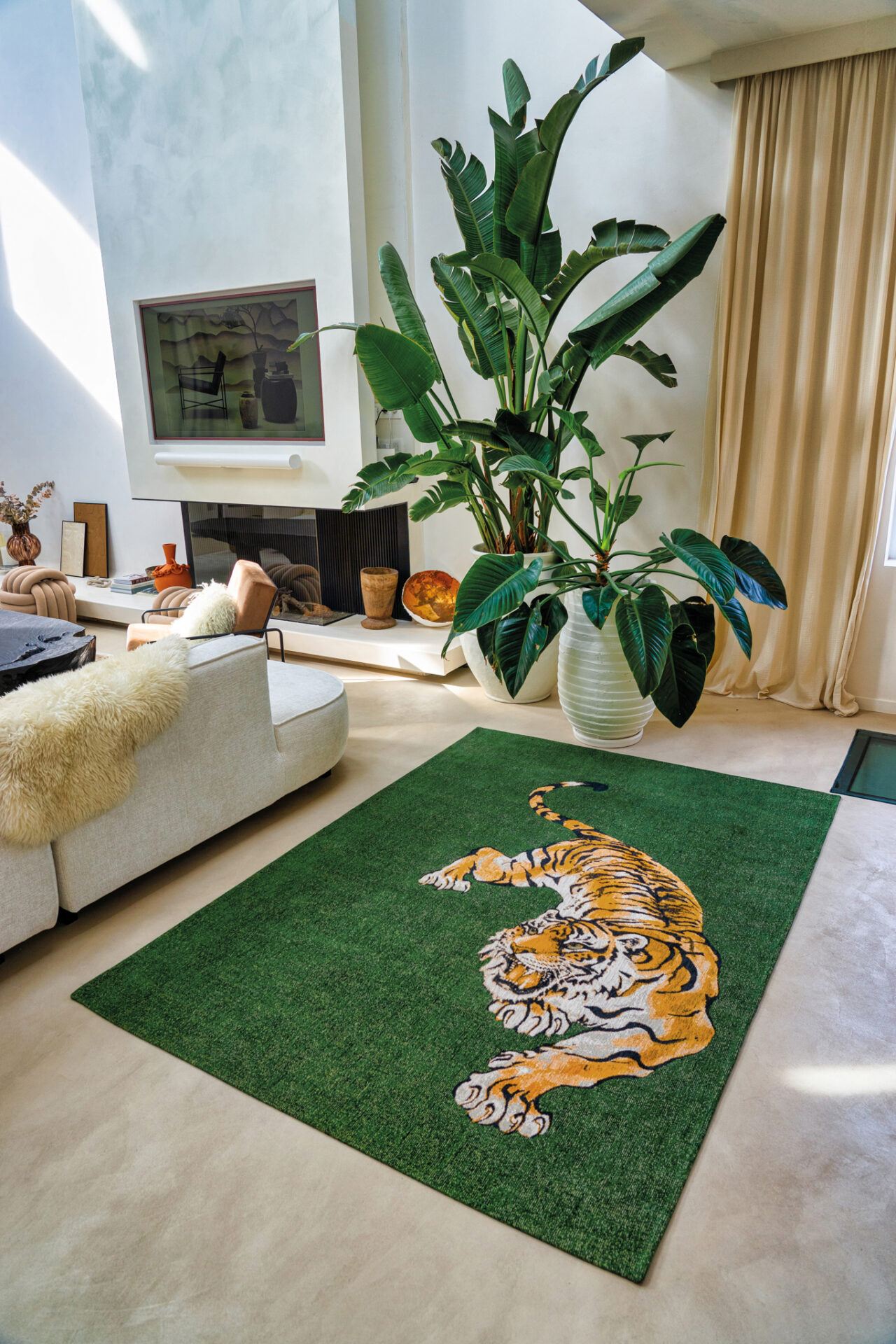 DYWAN PROSTOKĄTNY POP TIGER GREEN ON FIRE  x  cm od CARPETS & MORE