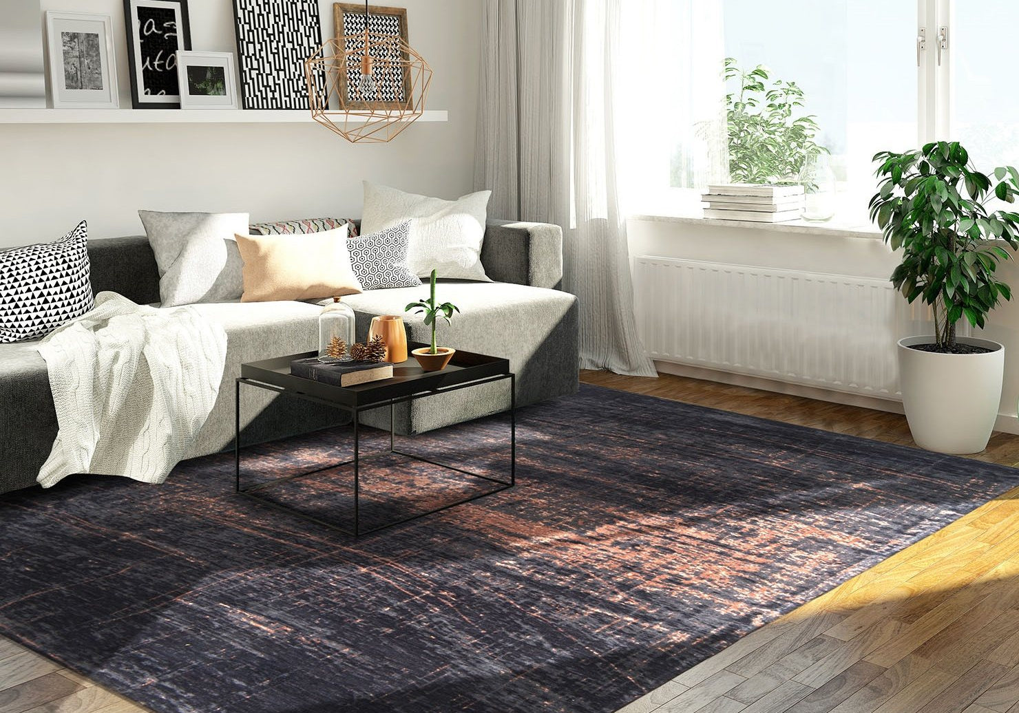 DYWAN PROSTOKĄTNY GRIFF SOHO COPPER 280 x  CM OD CARPETS & MORE