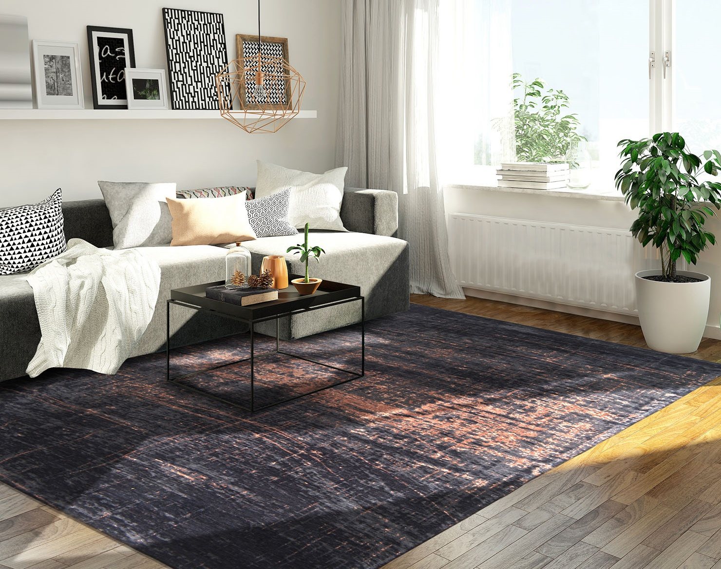 DYWAN PROSTOKĄTNY GRIFF SOHO COPPER  x  cm od CARPETS & MORE