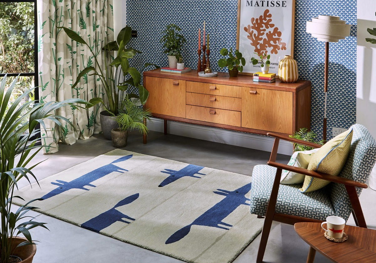 DYWAN PROSTOKĄTNY MR FOX PEBBLE DENIM 200 x  CM OD CARPETS & MORE