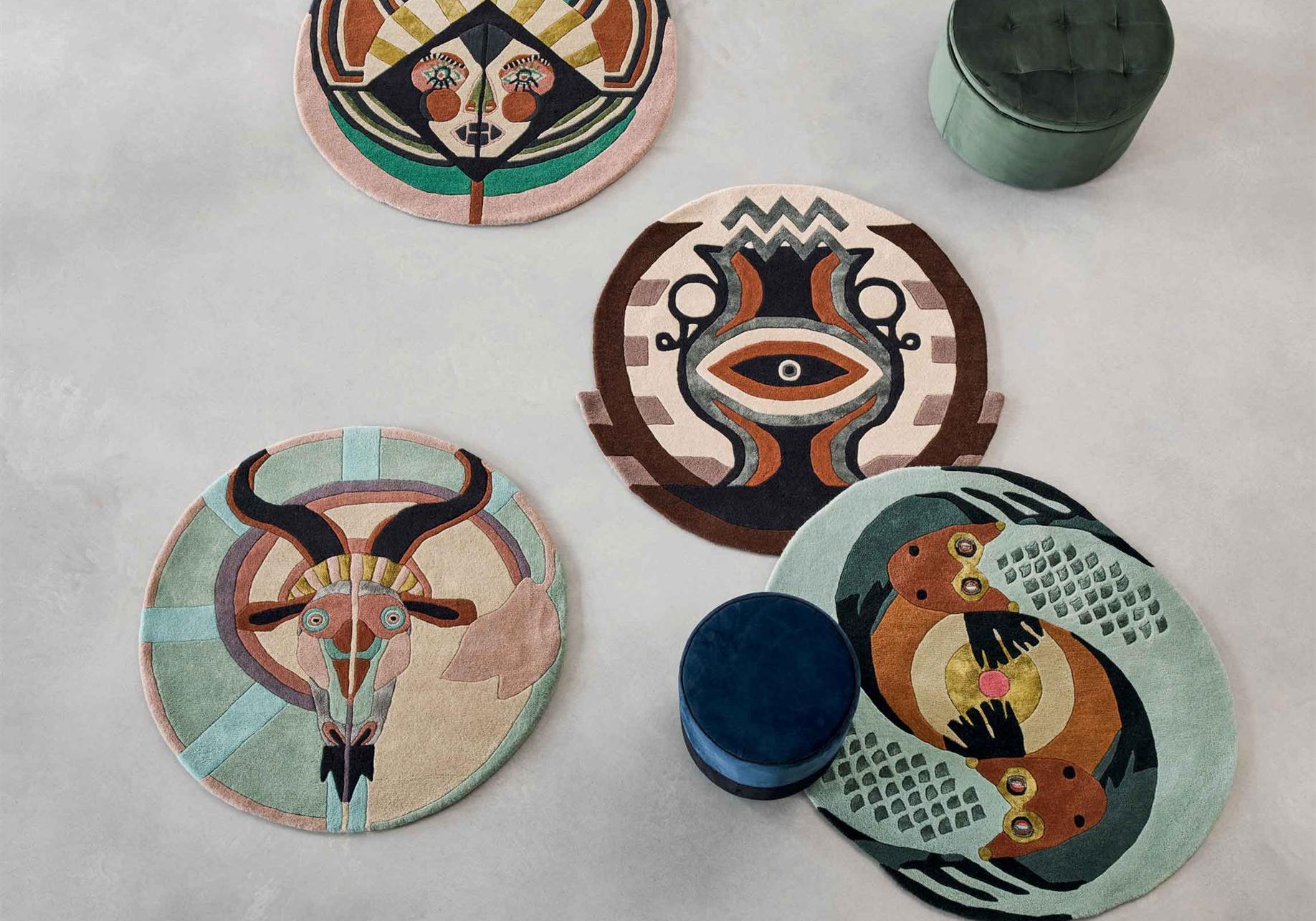DYWAN OKRĄGŁY ZNAK ZODIAKU WODNIK 200 x  CM OD CARPETS & MORE