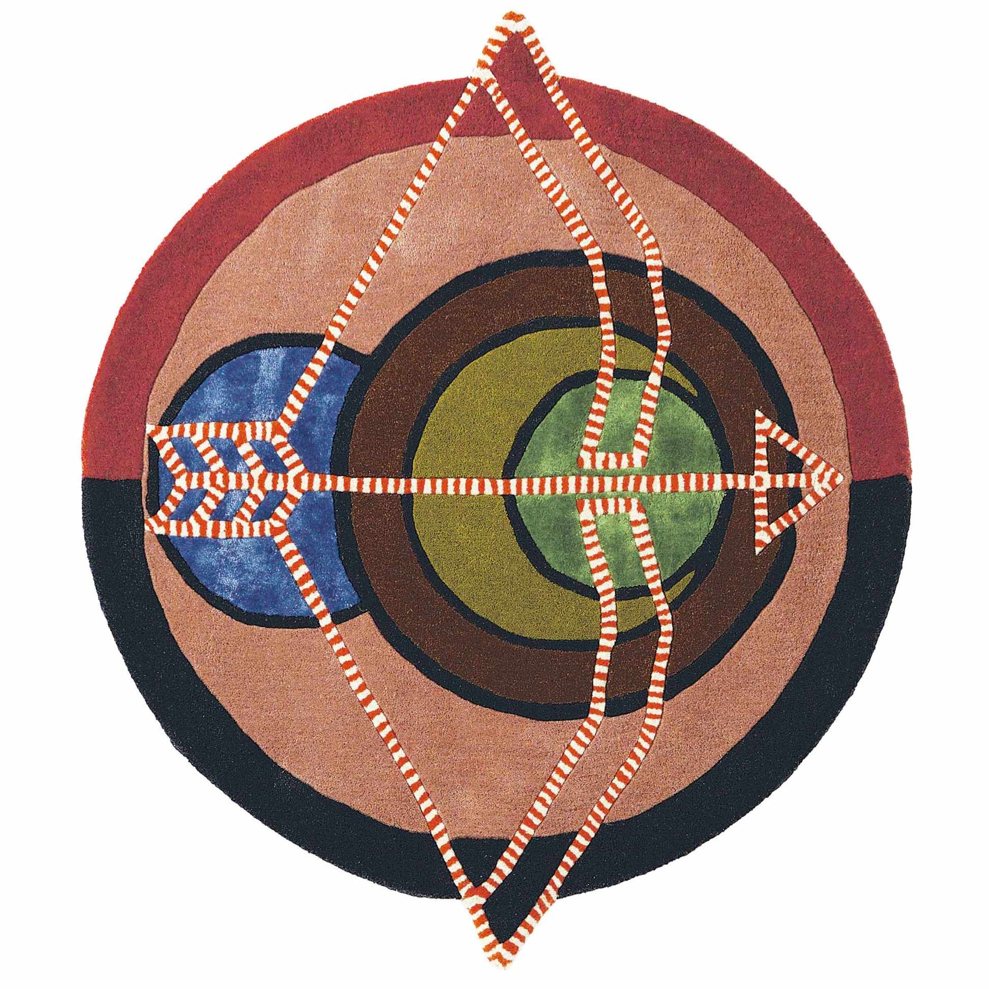 DYWAN OKRĄGŁY ZNAK ZODIAKU STRZELEC 200 x 200 cm od CARPETS & MORE