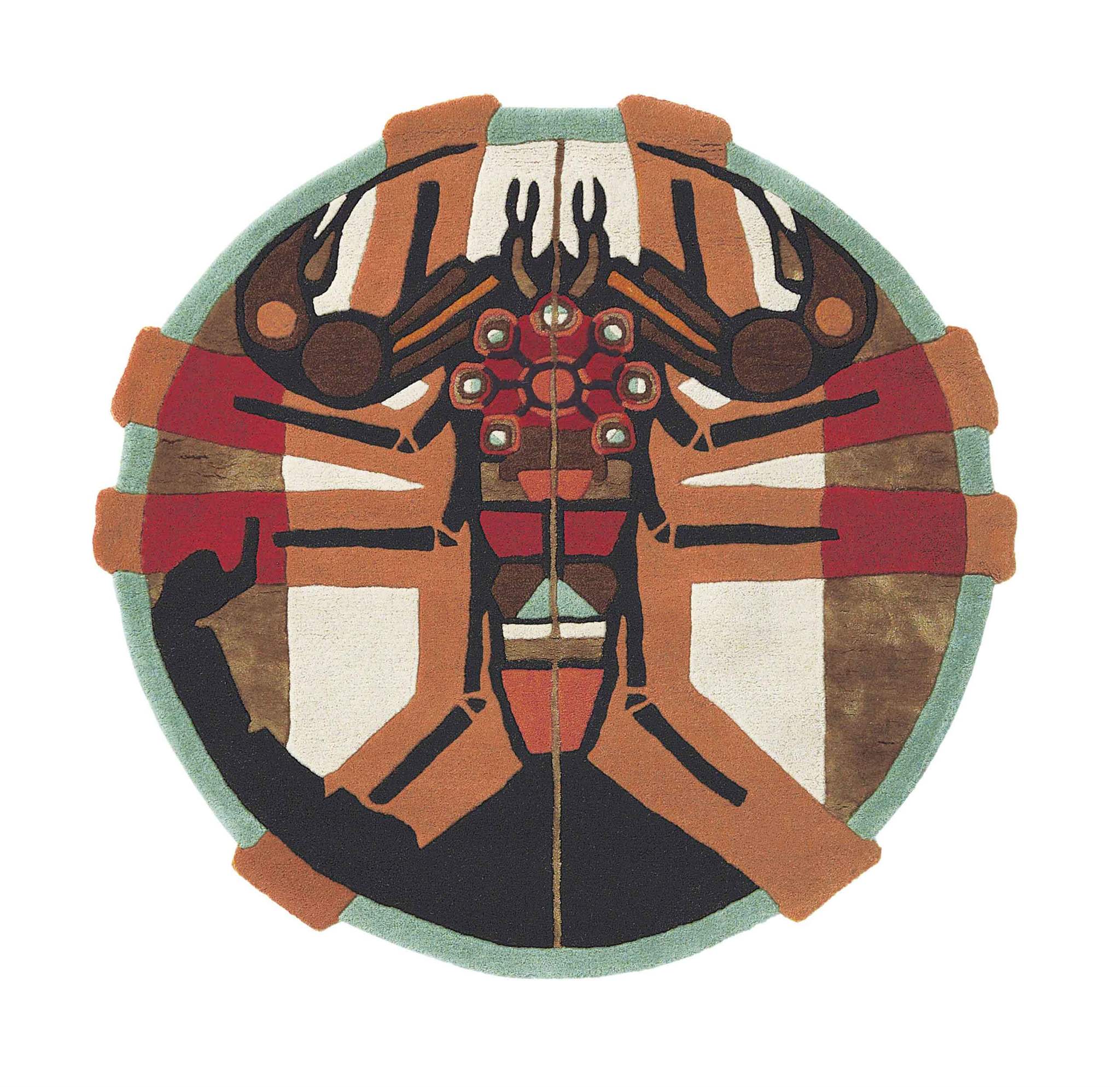 DYWAN OKRĄGŁY ZNAK ZODIAKU SKORPION 200 x 200 cm od CARPETS & MORE