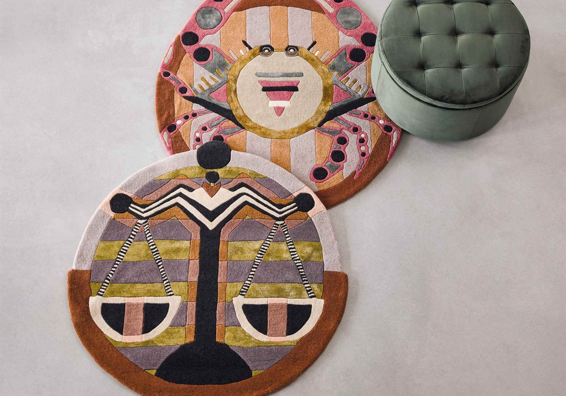 DYWAN OKRĄGŁY ZNAK ZODIAKU WAGA 200 X  CM OD CARPETS & MORE