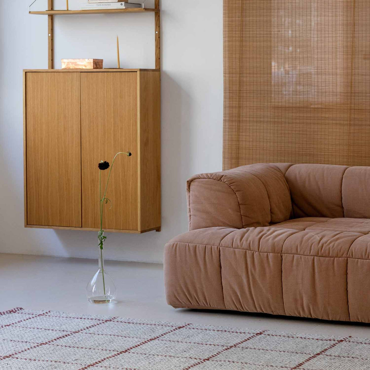 DYWAN PROSTOKĄTNY CRAFT MATTER CHECK ASH STONE RED 230 X 160 CM OD BRINK & CAMPMAN