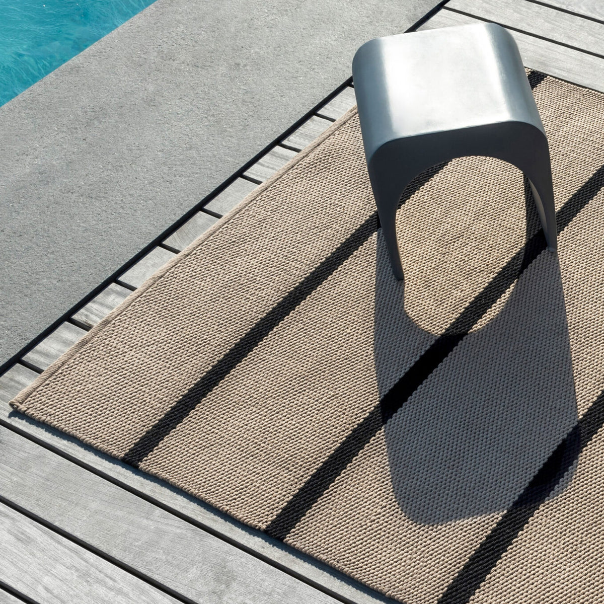 DYWAN PROSTOKĄTNY DECK CHARCOAL BLACK 230 X 160 CM OD BRINK & CAMPMAN