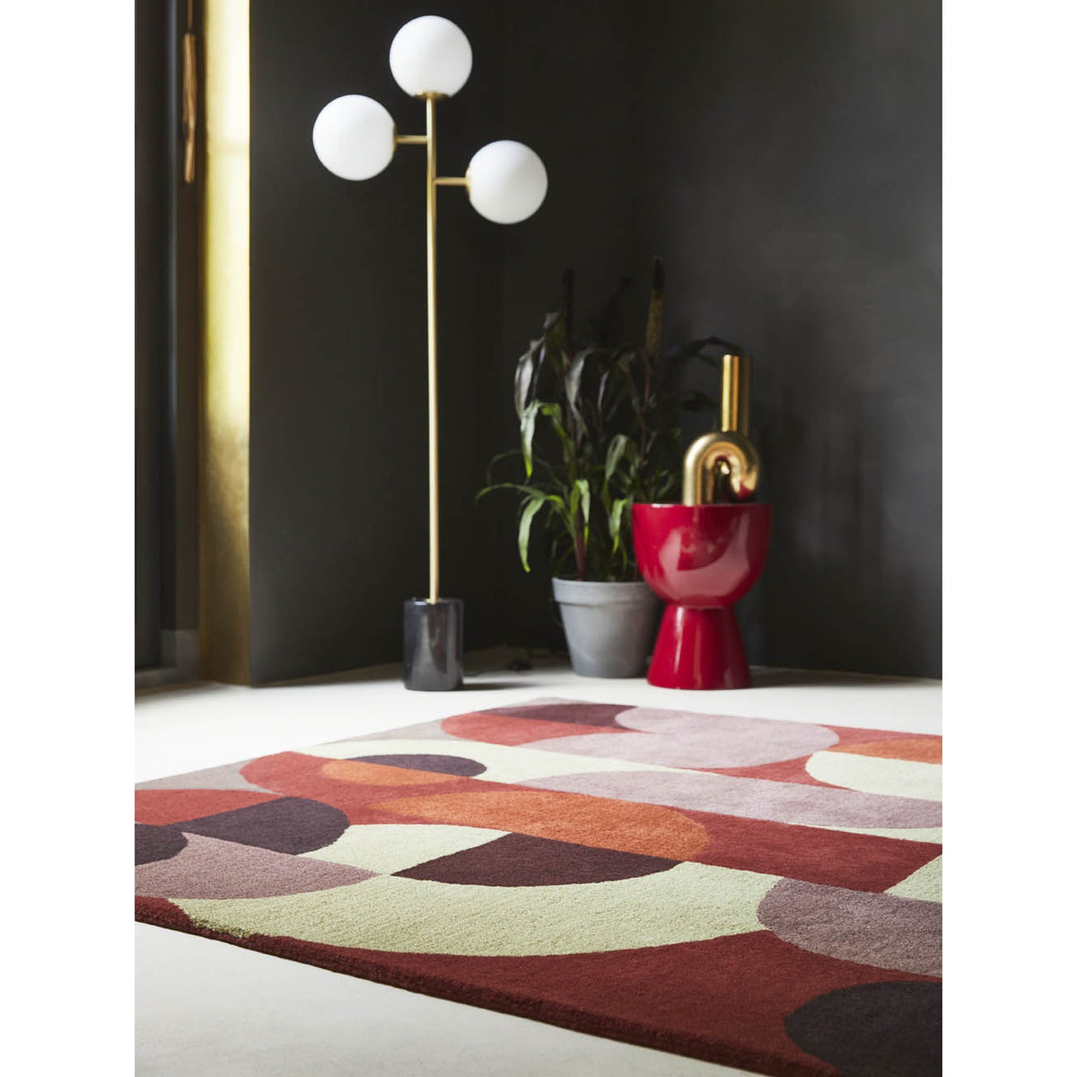 DYWAN PROSTOKĄTNY DECOR COSMO RED PALE GREEN 230 X 160 CM OD BRINK & CAMPMAN