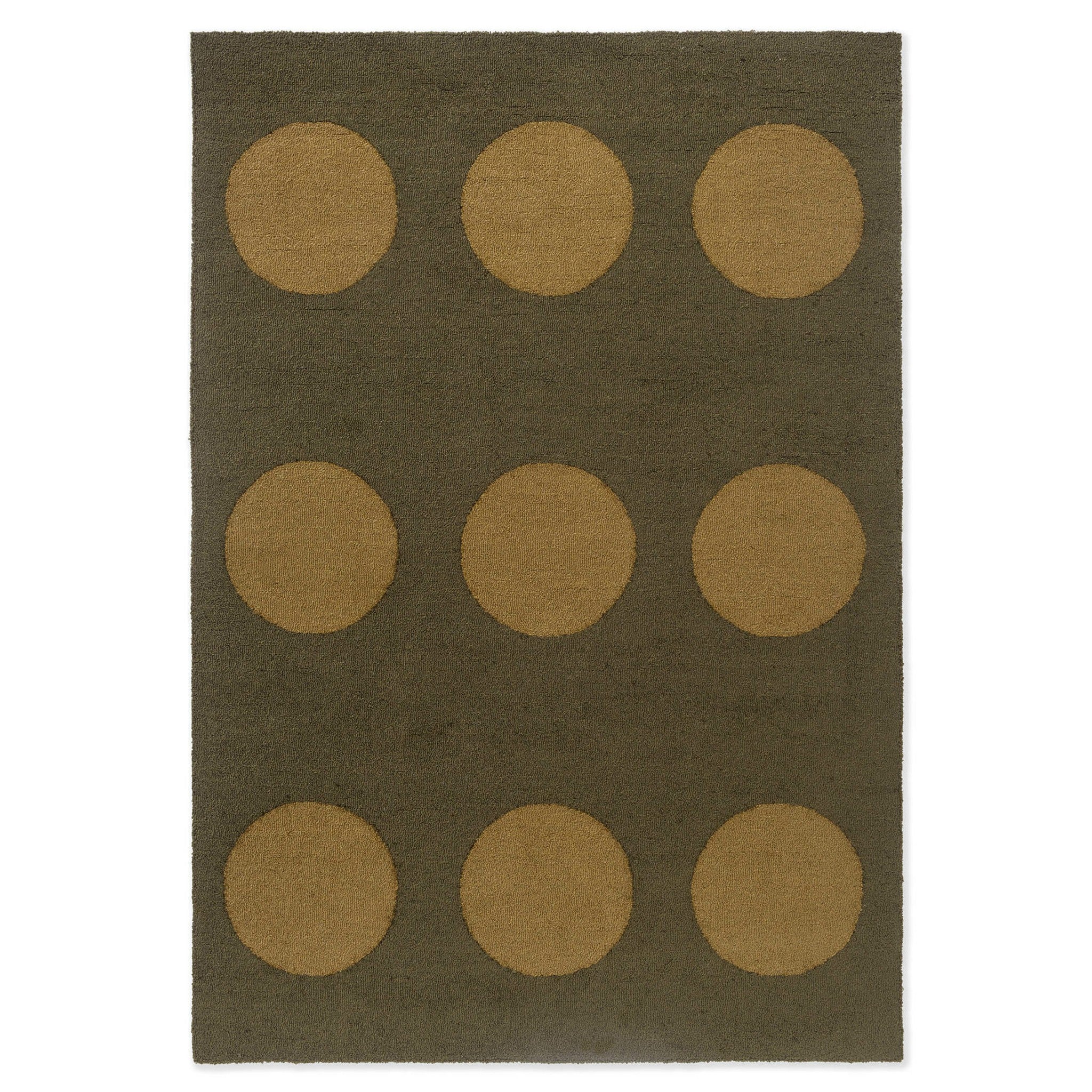 DYWAN PROSTOKĄTNY FESTIVAL DOTS OLIVE GREEN 230 X 160 CM OD BRINK & CAMPMAN