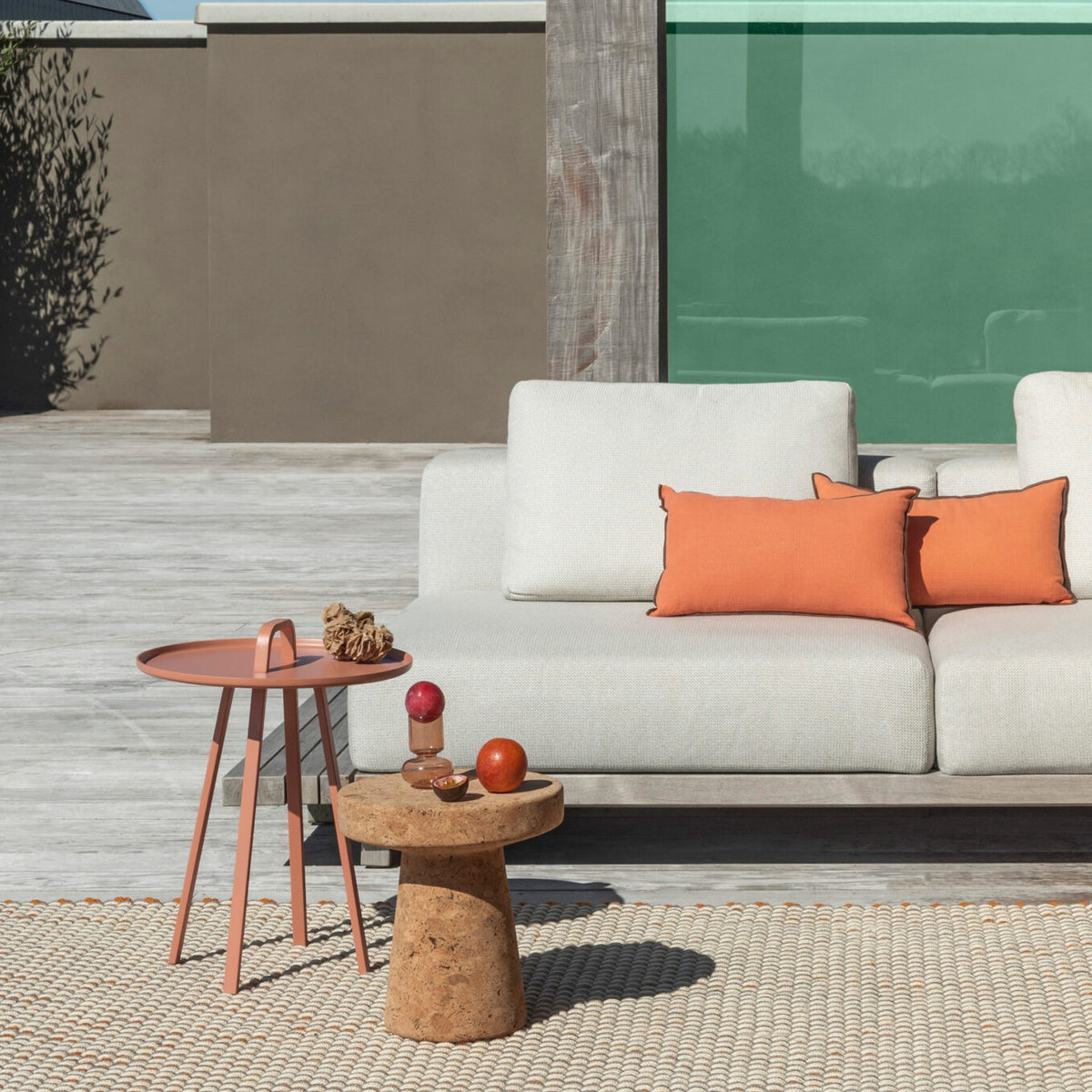 DYWAN PROSTOKĄTNY LACE TRICOLORE WHITE - SAND - MANGO 230 X 160 CM OD BRINK & CAMPMAN