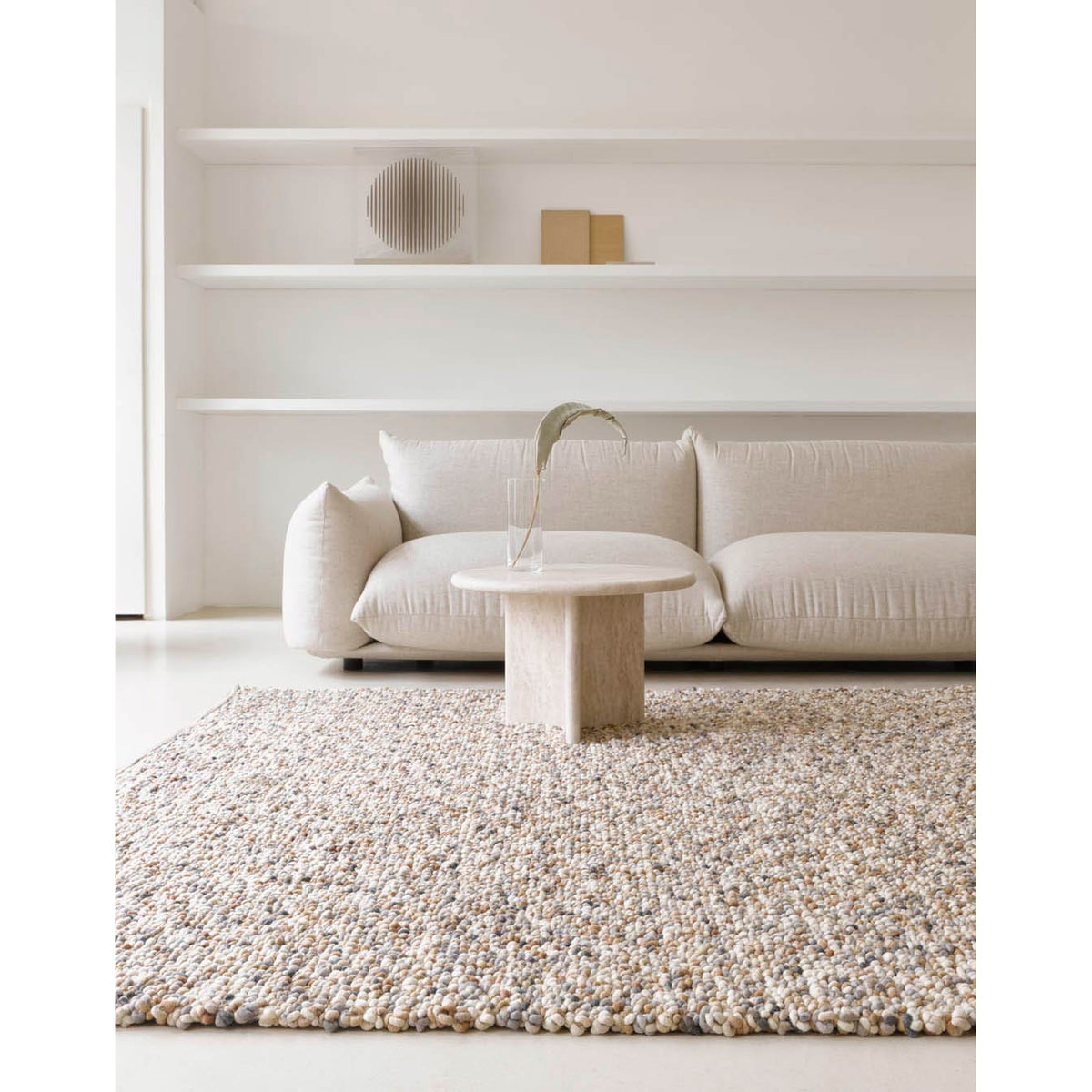 DYWAN PROSTOKĄTNY PEBBLE BEACH BEIGE 240 X 170 CM OD BRINK & CAMPMAN