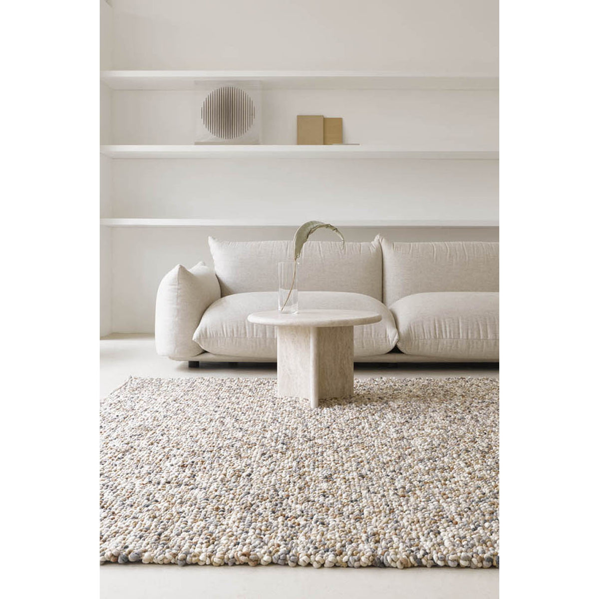 DYWAN PROSTOKĄTNY PEBBLE BEACH BEIGE 240 X 170 CM OD BRINK & CAMPMAN