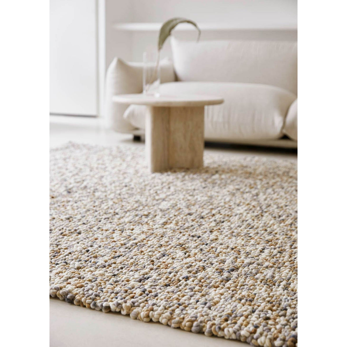 DYWAN PROSTOKĄTNY PEBBLE BEACH BEIGE 240 X 170 CM OD BRINK & CAMPMAN