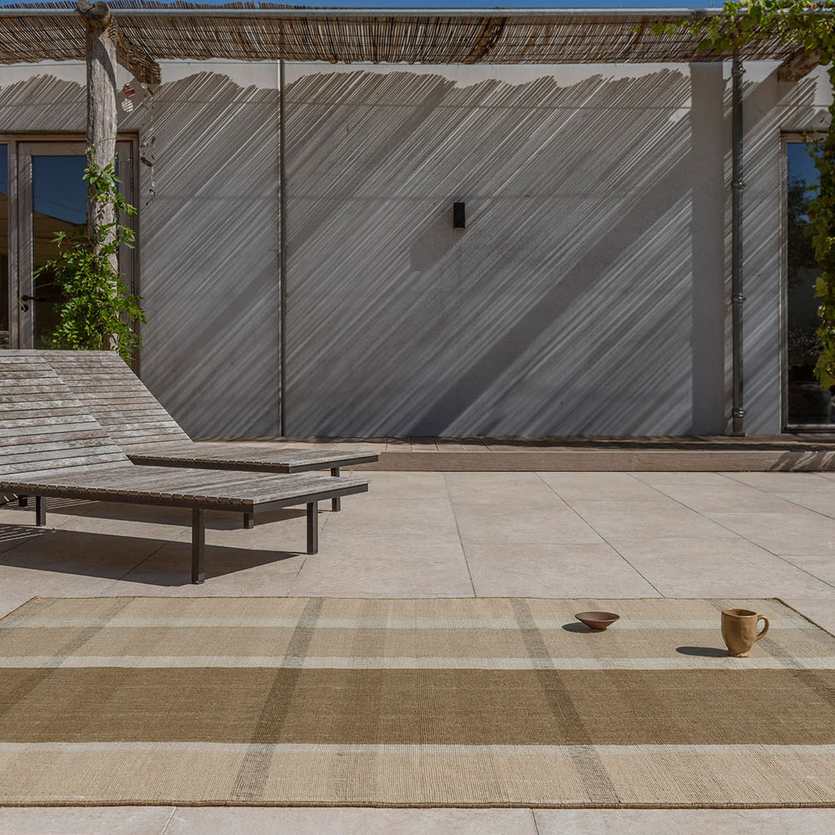 DYWAN PROSTOKĄTNY ZONA BLOCK STRIPE & CHECK CASHEW 230 X 160 CM OD BRINK & CAMPMAN