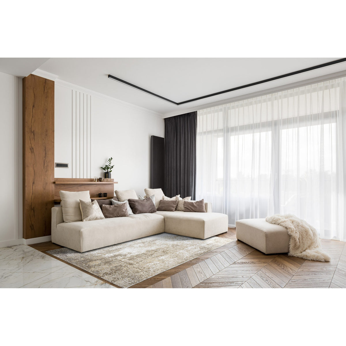 DYWAN PROSTOKĄTNY DECO RUGS MODERN WHITE 230 X 160 CM OD CARPETS & MORE