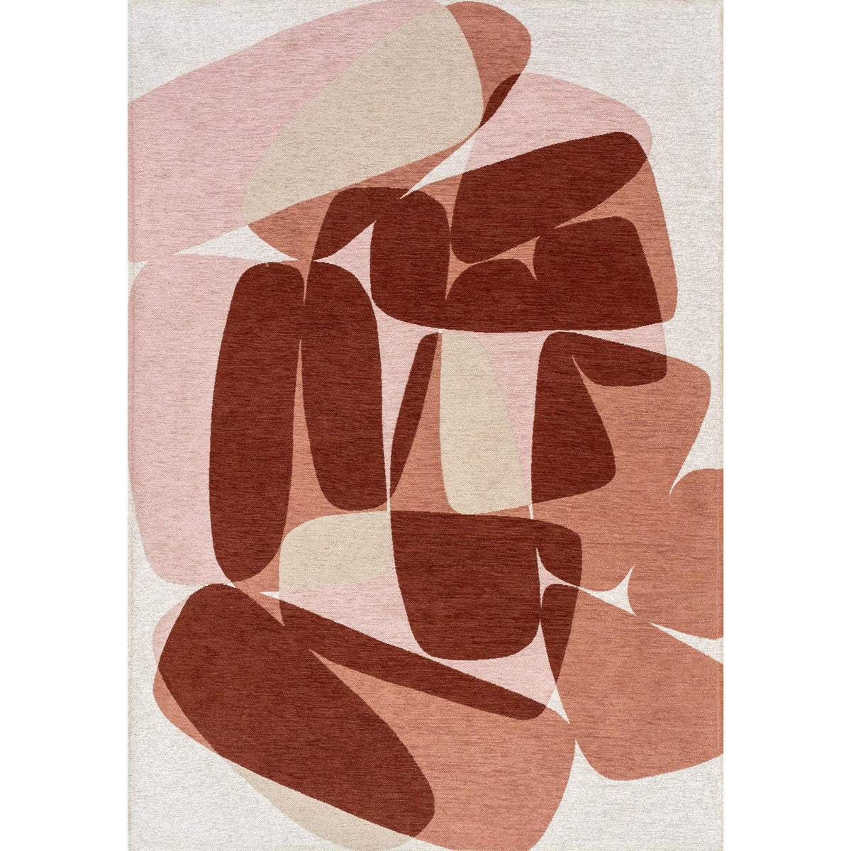 DYWAN PROSTOKĄTNY STONES CHERRY MOCHA 240 X 170 CM OD LOUIS DE POORTERE