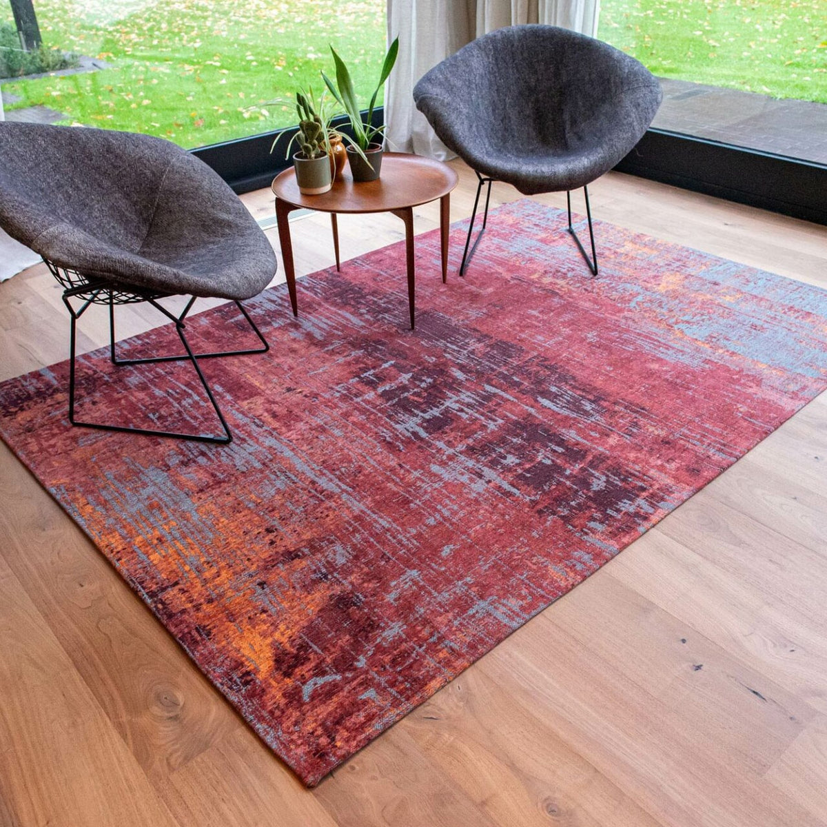 DYWAN PROSTOKĄTNY STREAKS NASSAU RED 240 X 170 CM OD LOUIS DE POORTERE