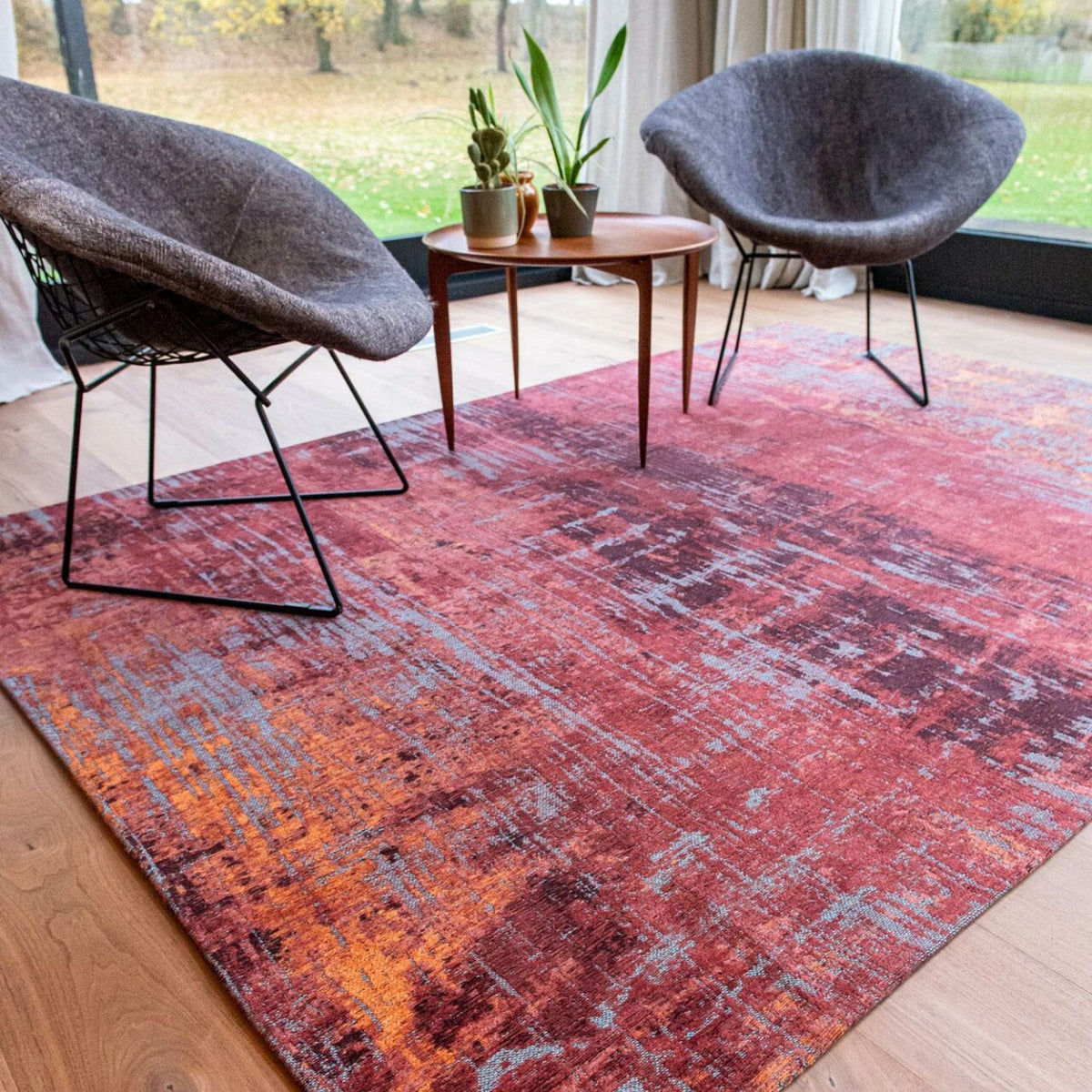 DYWAN PROSTOKĄTNY STREAKS NASSAU RED 240 X 170 CM OD LOUIS DE POORTERE