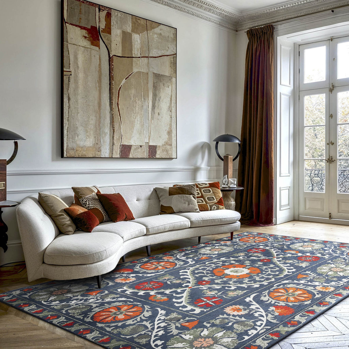 DYWAN PROSTOKĄTNY SUZANI NORDIC 240 X 170 CM OD LOUIS DE POORTERE