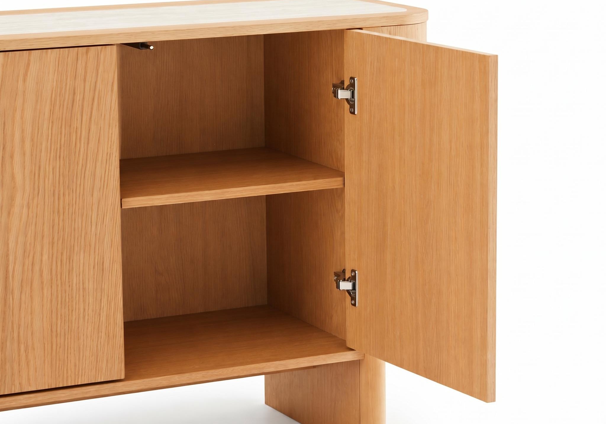 KOMODA NORR FORNIROWANA DĘBOWA Z BLATEM CERAMICZNYM OD MAXLIVING