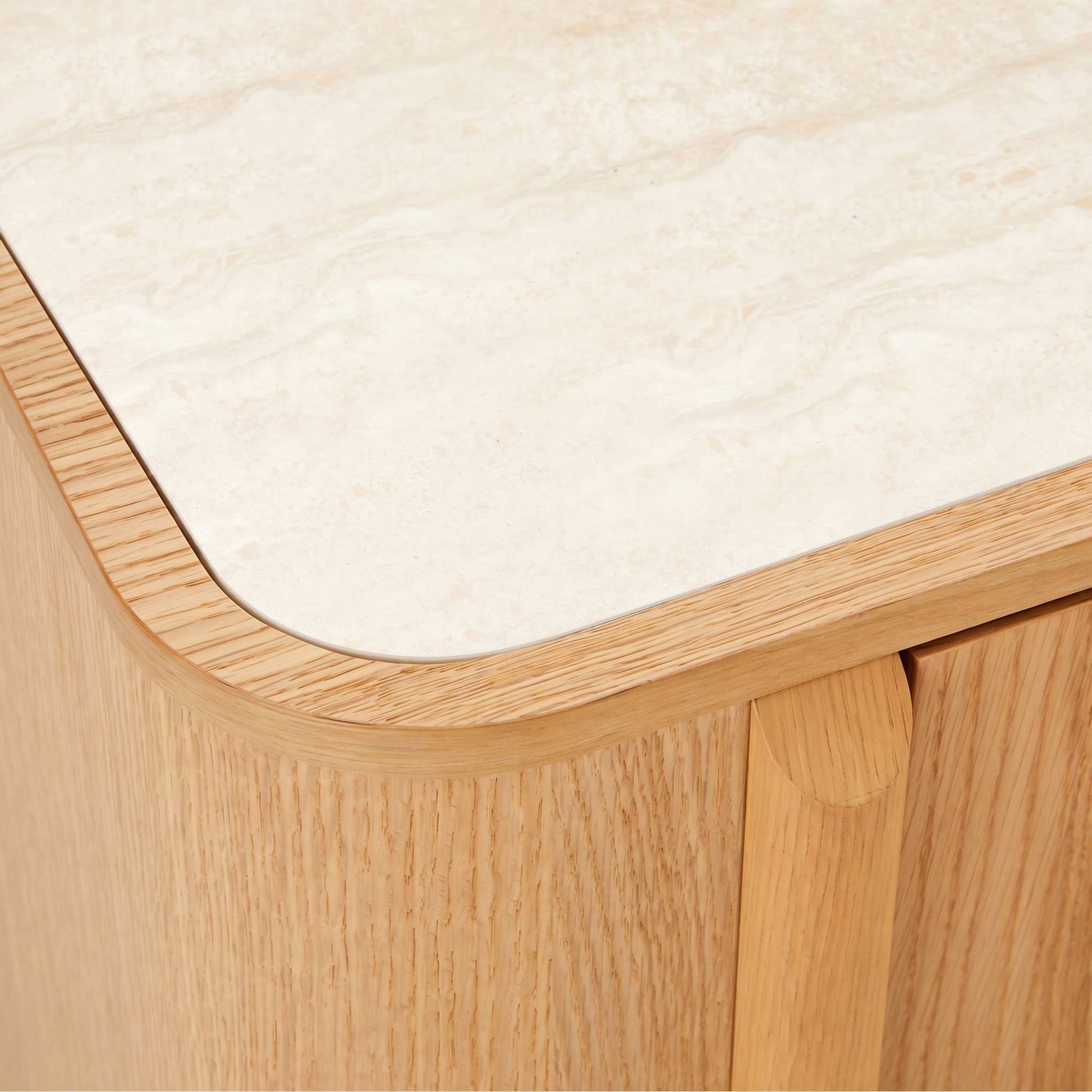 KOMODA NORR FORNIROWANA DĘBOWA Z BLATEM CERAMICZNYM OD MAXLIVING