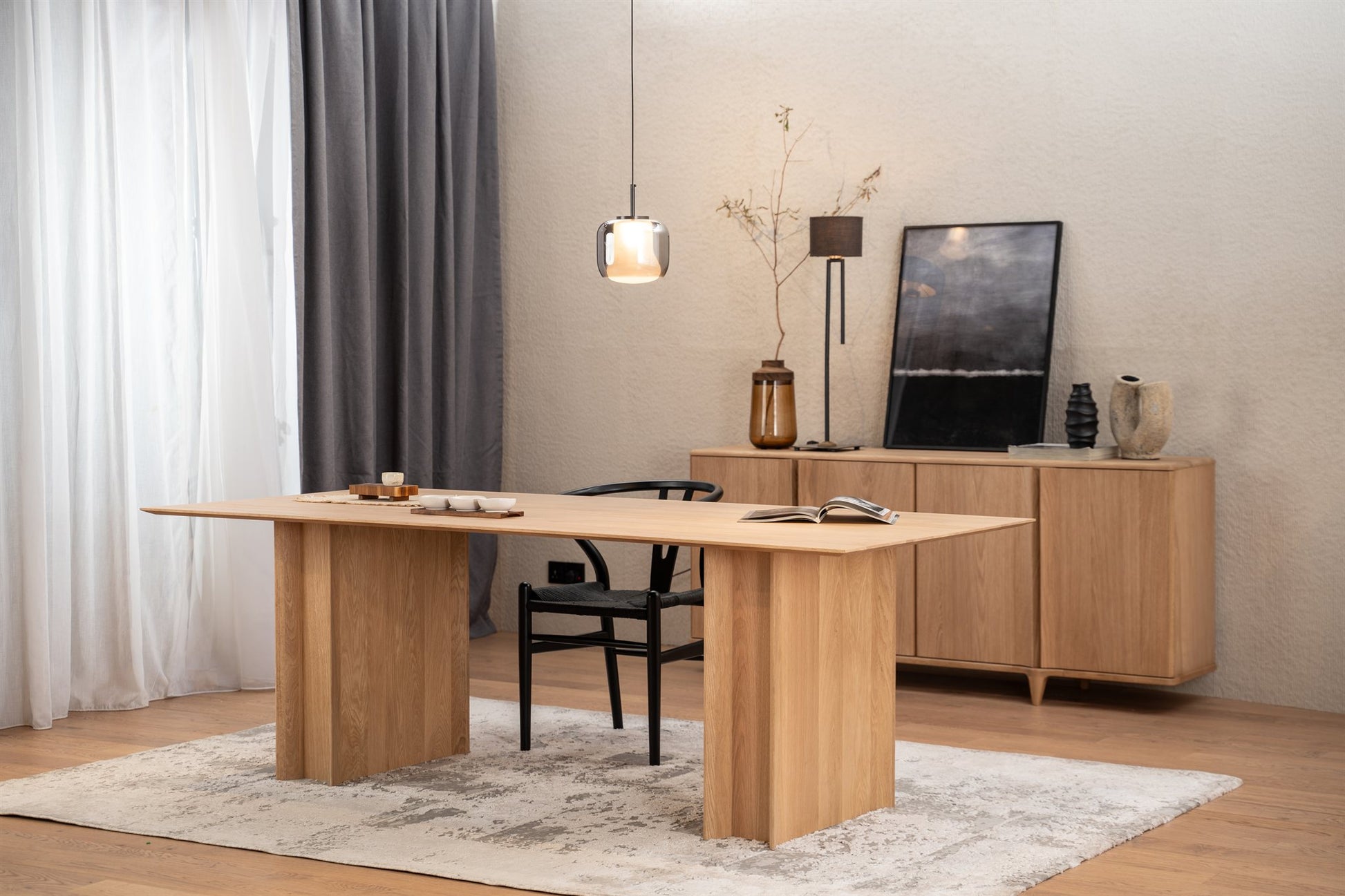 STÓŁ NOTCH DĄB BIAŁY OD MAXLIVING