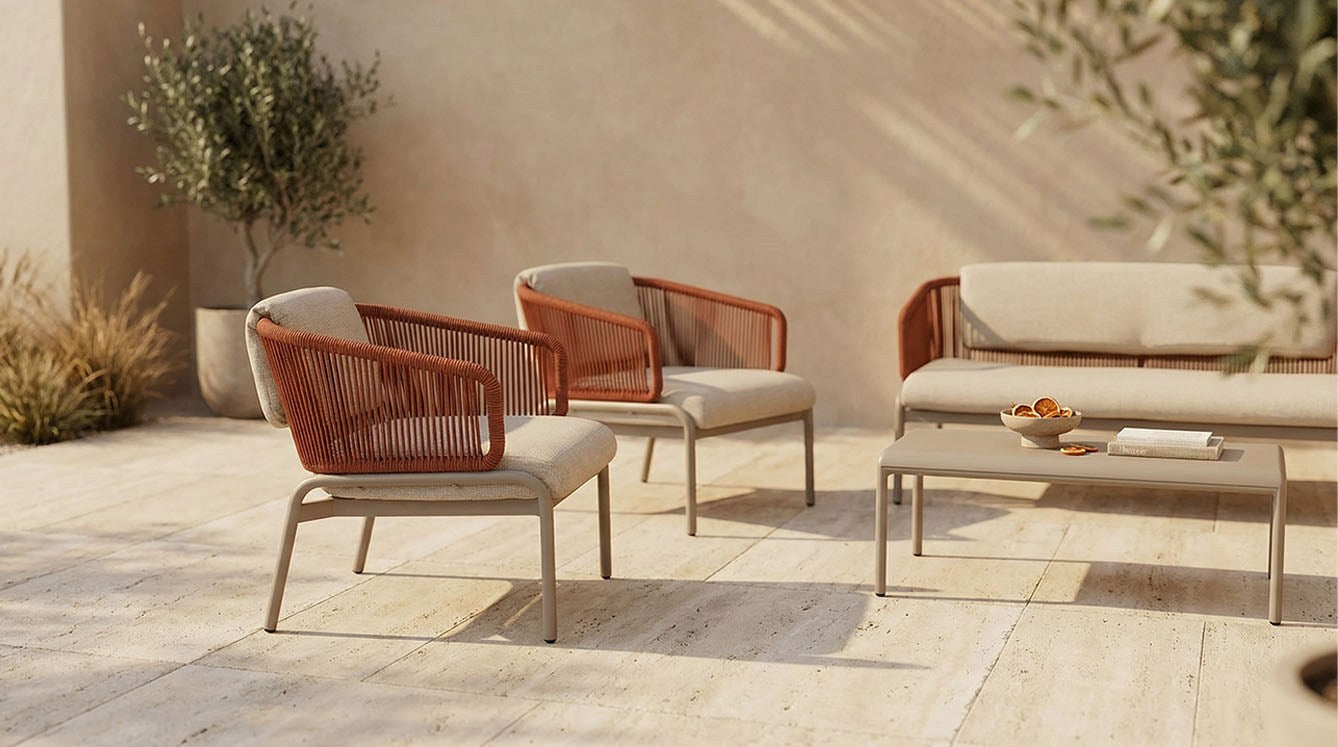 FOTEL EGEA TERRACOTA OD MAXLIVING