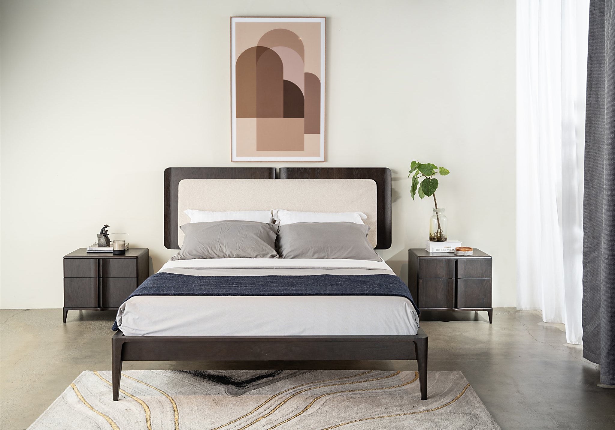 ŁÓŻKO NOTCH DĄB PALNOY OD MAXLIVING