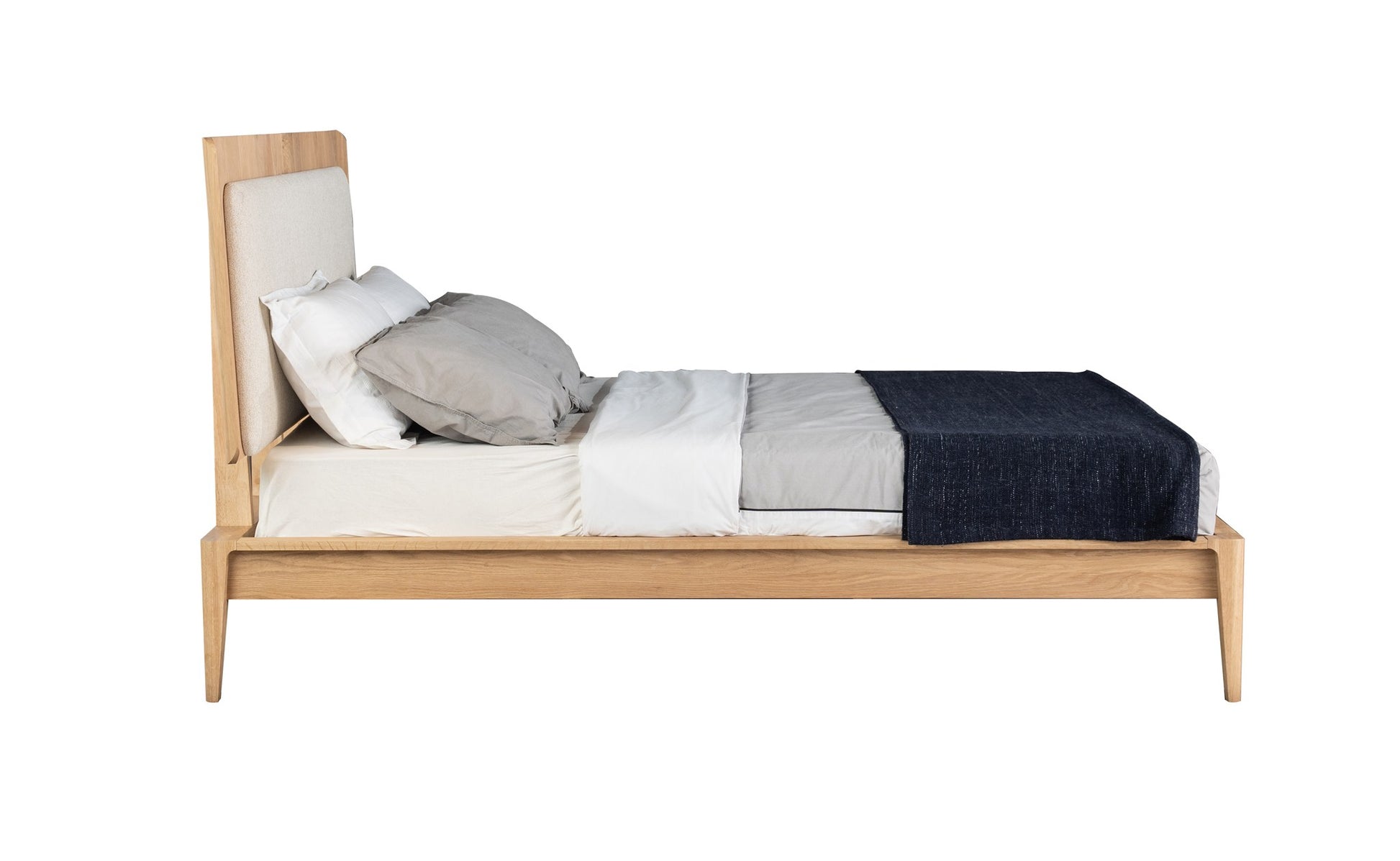 ŁÓŻKO NOTCH DĄB BIAŁY OD MAXLIVING