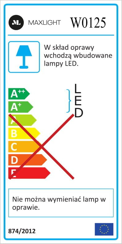 LAMPA KINKIET GOAL BIAŁY OD MAXLIGHT W0125