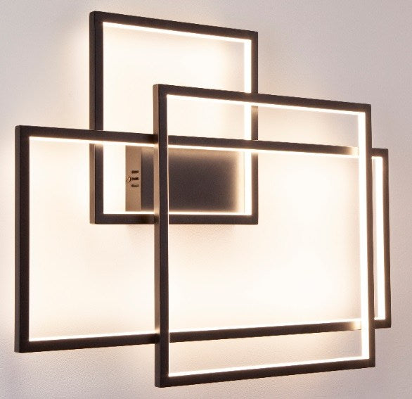 LAMPA KINKIET GEOMETRIC CZARNY OD MAXLIGHT W0233D