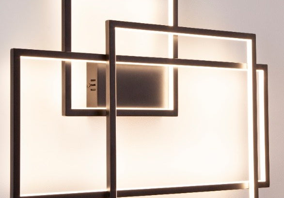 LAMPA KINKIET GEOMETRIC CZARNY OD MAXLIGHT W0233D