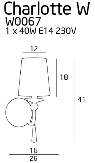 LAMPA KINKIET CHARLOTTE CHROM OD MAXLIGHT W0067